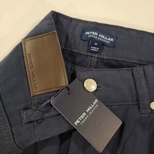 Peter Millar Crown Crafted Delvin Pants Mens 33x33 Navy 2 Way Stretch Soft NWT